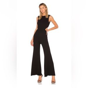 Enza Costa Rib Wrap Tie Jumpsuit Black Size L